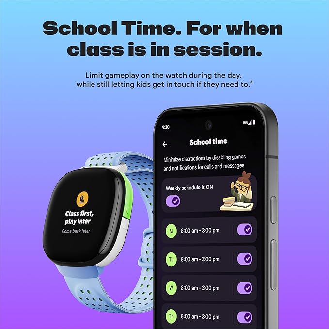 Fitbit Google Ace LTE - Kids Smartwatch with Call, Message, GPS, and Activity-Based Games, Ace Pass Data Plan Required - Spicy - Moovin