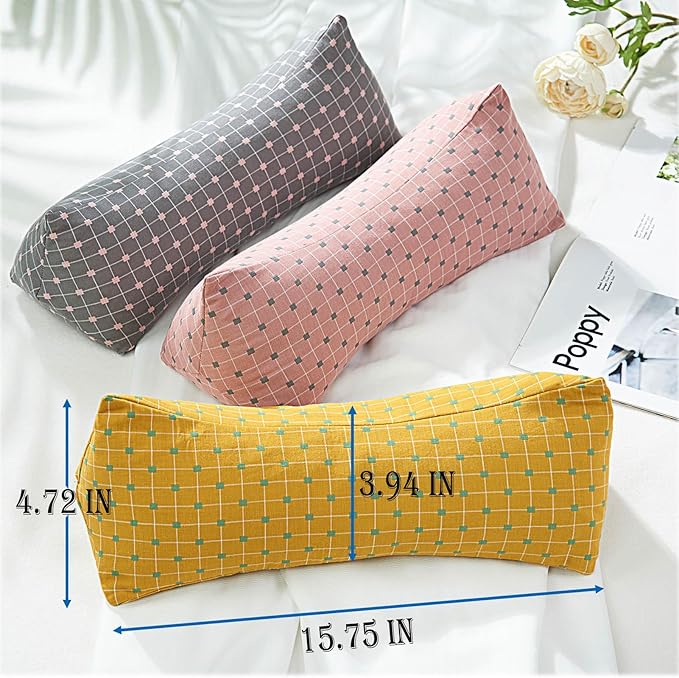 Buckwheat Pillow, Organic Buckwheat Pillow Neck Roll Pillow Cervical Lumbar Support Pillow Round Therapeutic Bolster Pillow For Stomach Sleepers Spine And Back Pain Buckwheat Hulls Filling