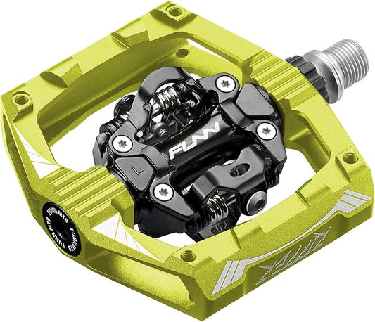 Funn Ripper Mountain Bike Clipless Pedals, Rocker Clip/Spring-Loaded Clip-in Mechanism, Compatible with SPD Cleats, 9/16" CrMo Axle Bicycle Pedals for MTB/Gravel Cycling