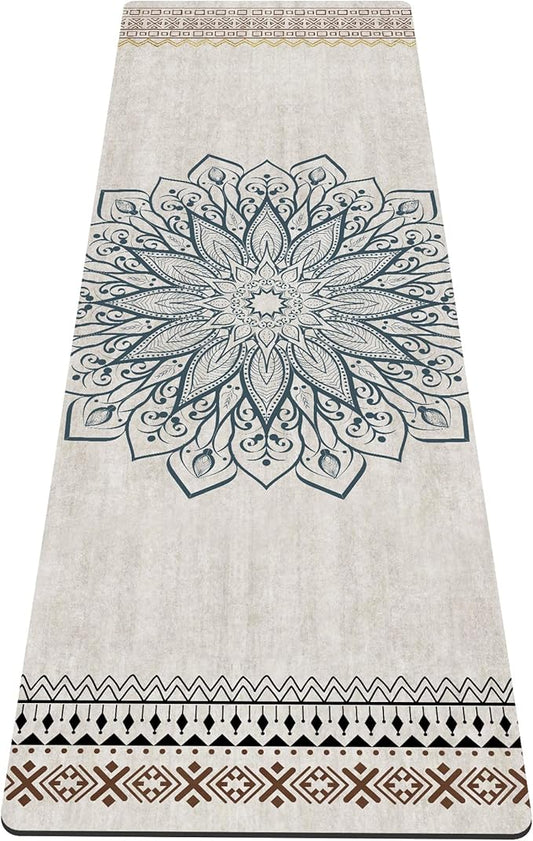 nuveti Yoga Mat Print Extra Thick TPE Non Slip Fitness Exercise Mat with Carrying Bag,72"x24" Extra Thick 6MM Exercise & Workout Mat for Yoga, Pilates Fitness and Floor Exercises