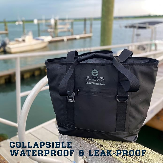 Dry Bag Cooler Tote – Collapsible, Waterproof and Leak-Proof Soft Sided Cooler Bag - Pool, Beach - 20 or 36 Cans