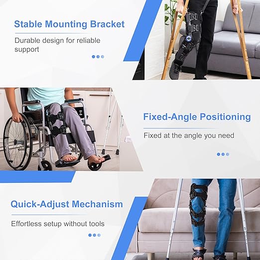 Hinged Knee Brace ROM Post Op,Adjustable With Leg Stabilizers Locking, ACL, PCL, MCL Meniscus Tear & Arthritis Support Knee Immobilizer Brace,Orthopedic Rehab One Size