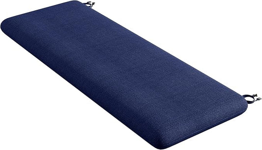 Codi Outdoor Bench Cushion for Patio Furniture 60x18x3 Inch – Linen Texture, Fade Resistant, Waterproof, Removable Cover, Comfortable High-Density Foam for Garden & Porch, Navy Blue