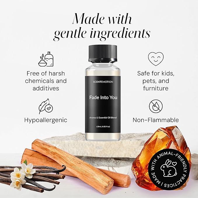 Fade Into You Essential Diffuser Oil – Opulent Resort-Style Aroma, Luxury Fragrance Oil for Ultrasonic & Waterless Diffusers, Notes of Sandalwood, Vanilla & Amber| 4.05 fl oz, 120 mL