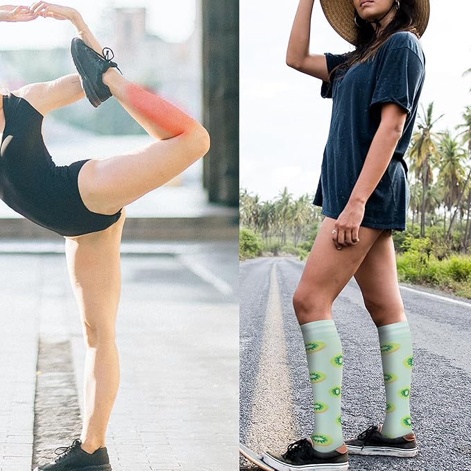 fenglaoda Compression Socks for Women Men Support Circulation 6 Pairs Socks For Nurse, Travel, Flight