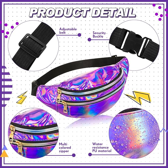 Tarpop 80s Neon Women Slouch Socks 90s Headbands Wristbands Fanny Pack Leg Warmers Sweatbands Waist Bag Women Party Costume