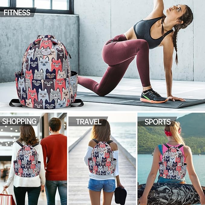 HUA ANGEL Drawstring Backpack Bag, Sport Gym Sackpack Lightweight Small Gym Bag for Men Women Pull String Sport Beach Bag