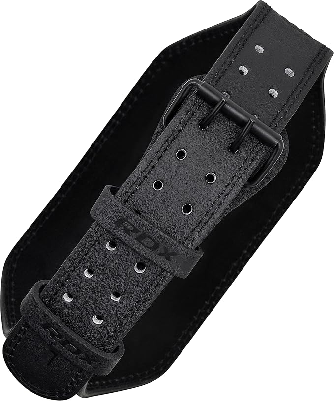 RDX Weight Lifting Belt Gym Fitness, Cowhide Leather, 4” 6” Padded Lumbar Back Support, 10 Adjustable Holes, Weightlifting Powerlifting Bodybuilding Deadlift Squat Workout Strength Training, Men Women