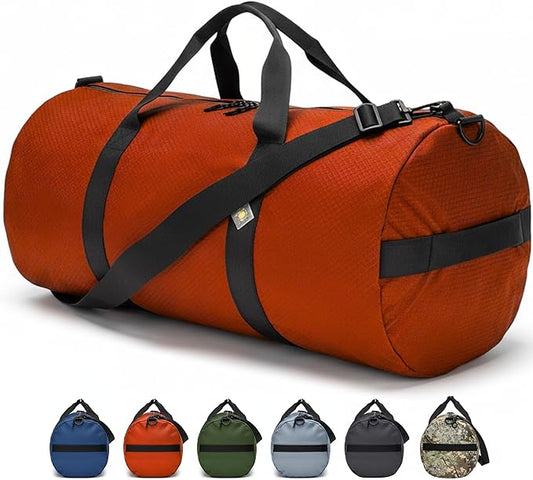 Diamond Ripstop Duffle Bags, Ultra Tough & Tear Resistant, Reinforced Stitching, Weatherproof, Packable Foldable Duffle Bag for Traveling
