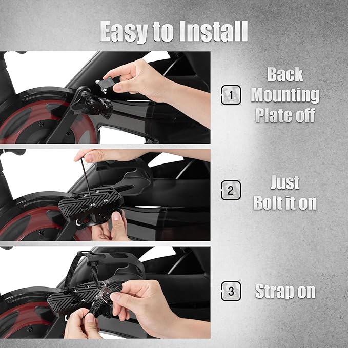 CyclingDeal Toe Cages - Compatible with Peloton Bike & Bike+ Pedals - Convert Peloton Pedals to Dual Function Pedals - Ride with Sneakers