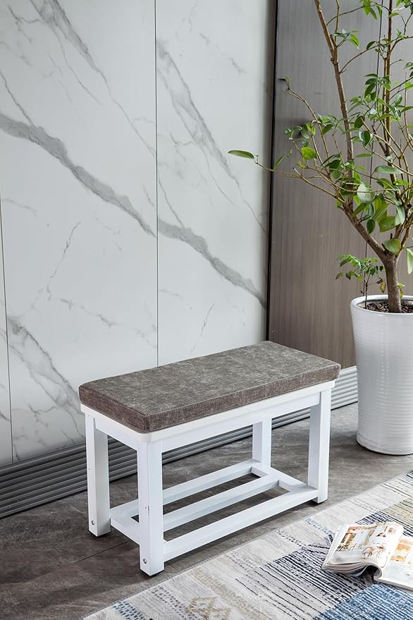 Loveboat Washable Bench Cushion, Non-Slip Bench Pad for Shoe Storage, Window, Piano, Dining 36"x14"x2" Greybrown
