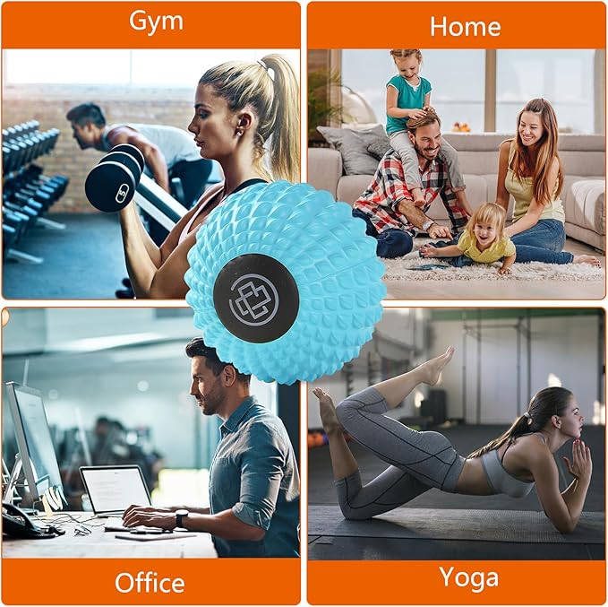 Massage Roller Ball, Deep Tissue Massager for Myofascial Release, Mobility Ball for Exercise and Workout Recovery, Alleviating Neck, Back, Legs, Foot or Muscle Tension - Blue, 8cm / 3.15in