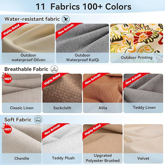 Custom Tufted Bench Cushion - Custom Size and Color, Premium Fabric for Indoor & Outdoor Patio Porch Swing Cushions Bay Window Sofa Garden Cushion, Non-Slip Bottom, Piping, 70D High-Density Spong