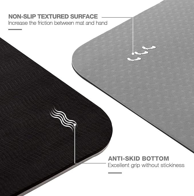 UMINEUX Yoga Mat Extra Thick 1/3'' & 2/5" Non Slip Yoga Mats for Women Eco Friendly TPE Fitness Exercise Mat with Carrying Sling & Storage Bag