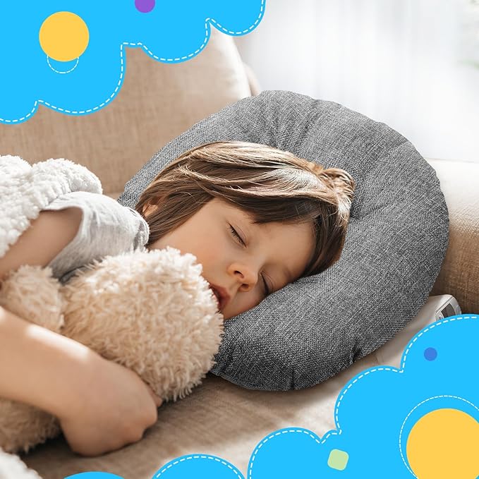 Fumete 8 Pcs 16 Inch Round Floor Cushions for Kids and Toddlers, Flexible Seating Classroom Furniture Floor Pillow for Home, Daycare, Preschool, Yoga and Meditation (Gray)