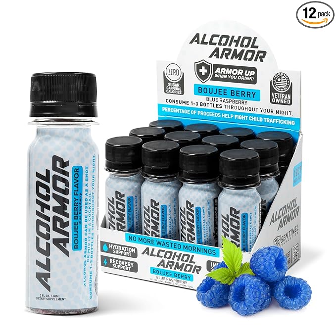 Boujee Berry Elixir - Hydration Support, Essential Vitamins and Electrolytes, Vitamin B12, Milk Thistle - 12 Pack