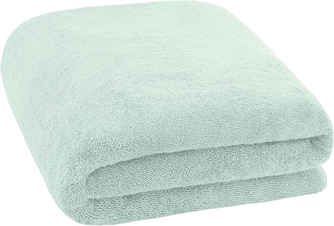 Cotton Paradise 100% Cotton 40x80 Oversized Bath Sheet, Extra Large Turkish Bath Towels for Bathroom, Mint Green Bathsheet