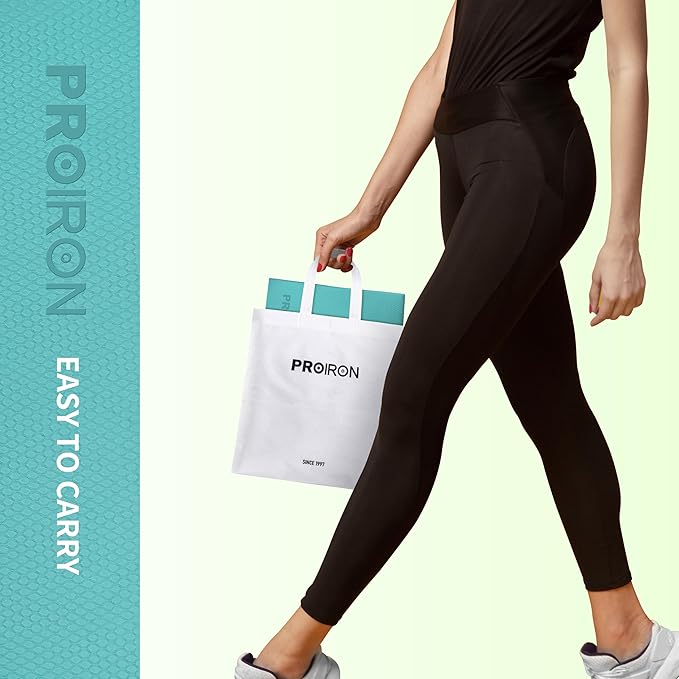 PROIRON Foldable Yoga Mat 0.24"/0.16" for Home Workout & Travel, Non Slip Travel Yoga Mats with Carry Bag, Packable Yoga Mat for Home Gym, Pilates, Fitness,Stretching