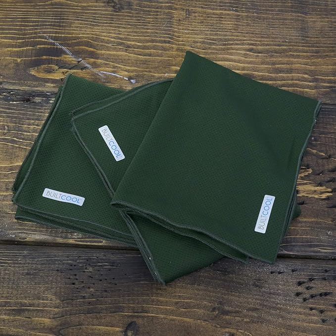 BUILTCOOL Adult Cooling Towel - Men & Women Chilly, Lightweight, Soft, Neck and Face Cooling Towel for Sport, Camping, Hunting, One Size, Rifle, 3 Pack