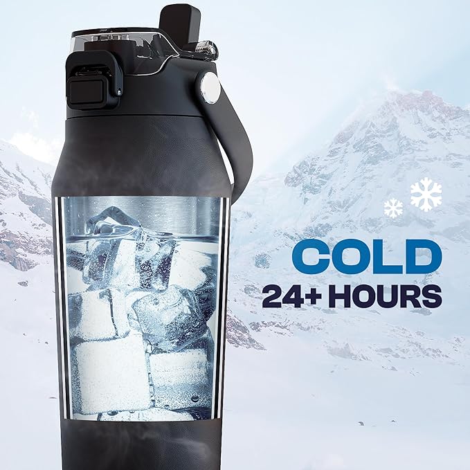 Frost Buddy 32oz Insulated Water Bottle with Straw & Chug Lid | Leak-Proof Stainless Steel | 24-Hours Cold | Sweat-Proof, Cup Holder Friendly | Ideal for Gym, Travel, Sports & Everyday Hydration