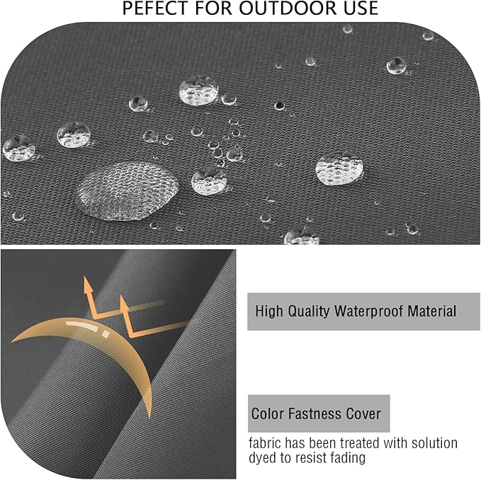 idee-home Outdoor Bench Cushion Waterproof, Bench Cushions for Outdoor Furniture, Patio Porch Swing Replacement Seat Pad with Ties for Garden Backyard, 45 x 18 Inch Dark Grey