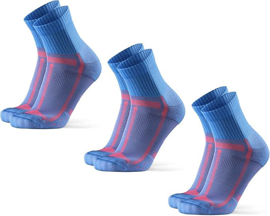 DANISH ENDURANCE Ultra-Comfort Quarter Running Socks, Performance Socks, Men & Women - 3 or 5 Pack