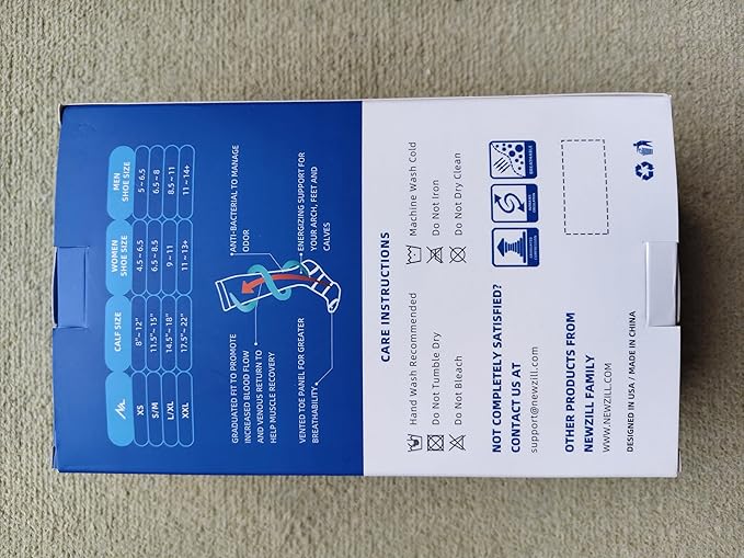 NEWZILL Medical Compression Socks for Women & Men Circulation 20-30 mmHg, Best Support for Running Athletic Cycling Nursing Travel Work and Fitness