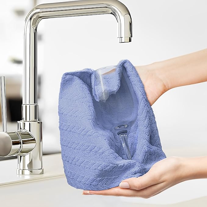 LIVOS Microfiber Cleaning Cloth Roll - 80 Pack, Reusable Paper Towels, Microfiber Towels for Cars, Super Absorbent Lint Free Cleaning Rags for House, Kitchen, Window-Light Purple, 11.5"x11.5"