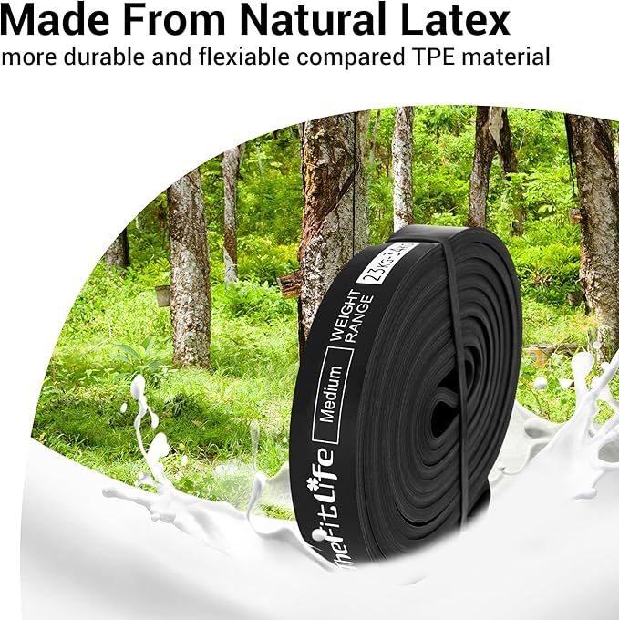 TheFitLife Pull Up Assistance Bands- Resistance Bands for Working Out, Long Workout Bands for Exercise, Fitness Band for Pullup Assist, a Substitute of Dumbbell Set and Kettlebells, Barbell