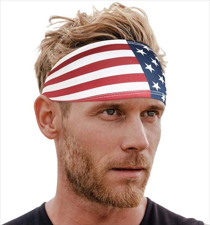 Tough Headwear Sport Headbands for Men - Workout Headbands for Women - Running Headband -Tennis Athletic Sweatband