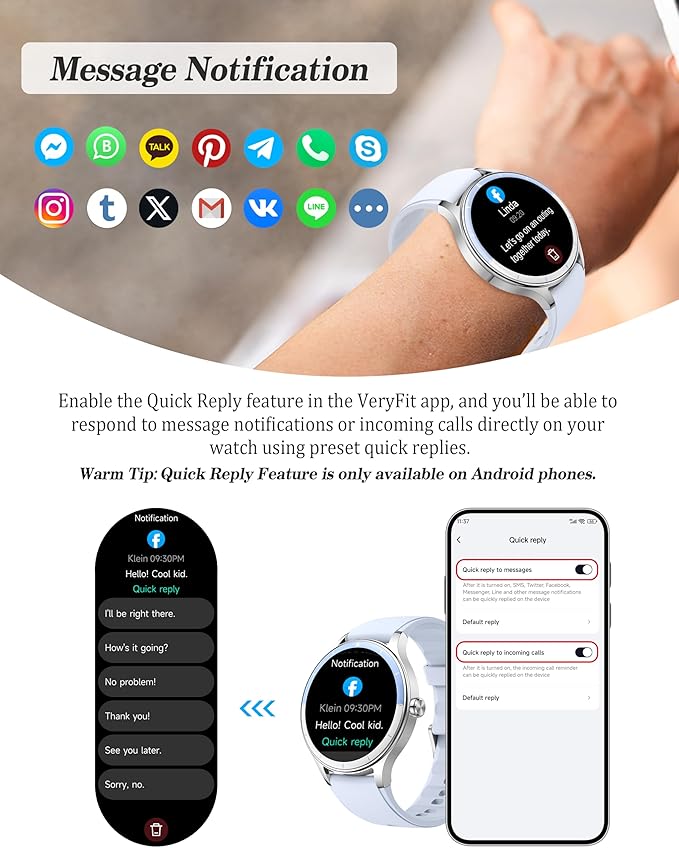 Smart Watch, 41mm Fitness Tracker, Answer/Make Calls, Digital Smartwatch with Heart Rate/Stress/Sleep Monitor, AI Voice, IP68 Waterproof Watch Calculator, Calendar, Games for Lady Women & Men