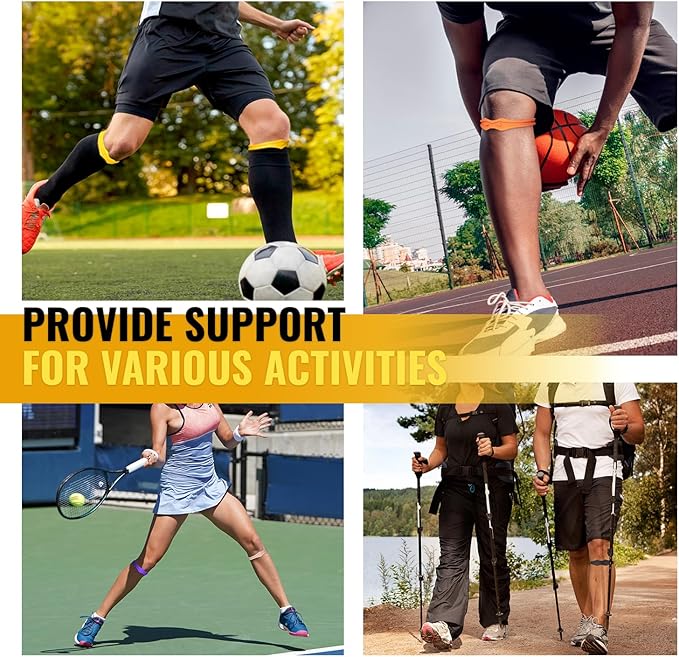 Fitgeno Knee Strap Patella Support: Knee Band for Patellar Tendon Pain Relief - Knee Brace for Tendonitis Jumpers Running Sports Basketball Men Women 2 Packs (Beige)