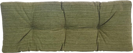 Klear Vu Corner Nook or Piano Seat Omega Non-Slip Tufted Bench Cushion for Indoor Furniture, Entryway Storage, Bay Window, 43 Inches, 11 Green