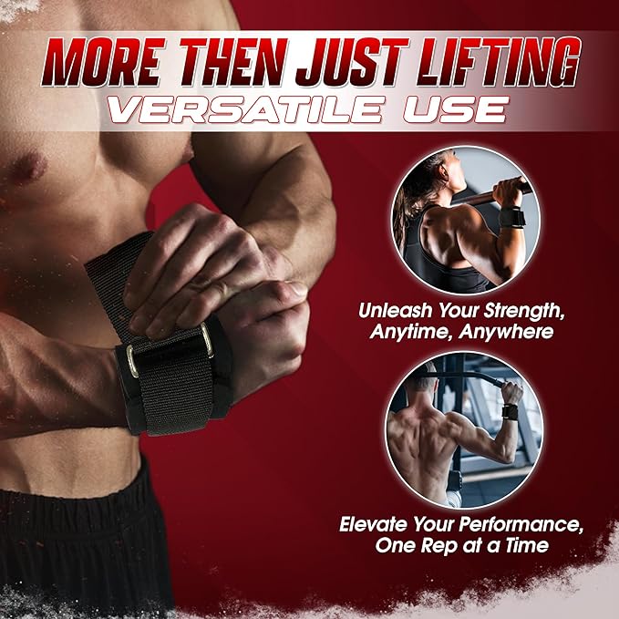 Bear Grips Lifting Straps - Gym & Weightlifting Straps for Men & Women, Deadlift Support, 2 Pairs