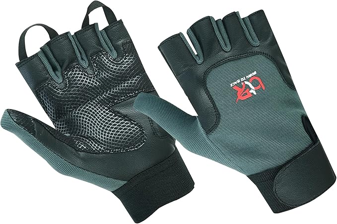 Wheelchair Gloves Unisex Mobility Disability Fingerless Long Thumb Leather Palm Workout Weight Lifting, Cycling, Driving Gloves for Men and Women