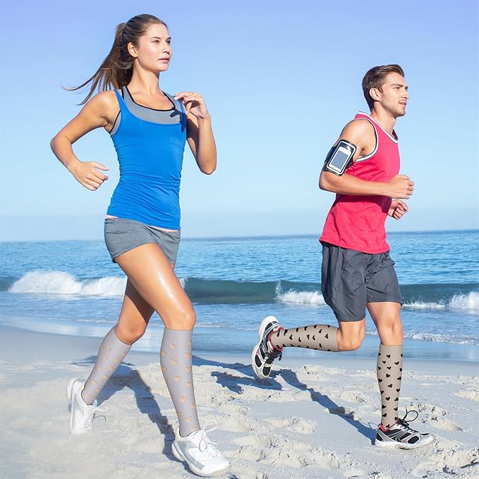 Compression Socks for Women & Men 15-20 mmHg, Best for Medical, Nursing, Running, Athletic, Varicose Veins, Travel