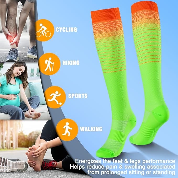 bropite Compression Socks for Women & Men Circulation-Support Knee High Socks 20-30 mmhg-Best for Running,Medical,Nurse,Travel