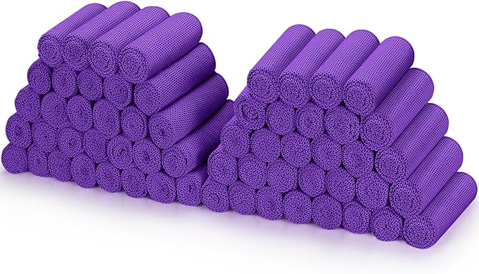 Biange Cooling Towels (40"x 12", Pack of 60) for Neck and Face, Cold Towel for Hot Weather, Sports, Workout, Fitness, Gym, Yoga, Golf, Pilates, Travel, Camping & More
