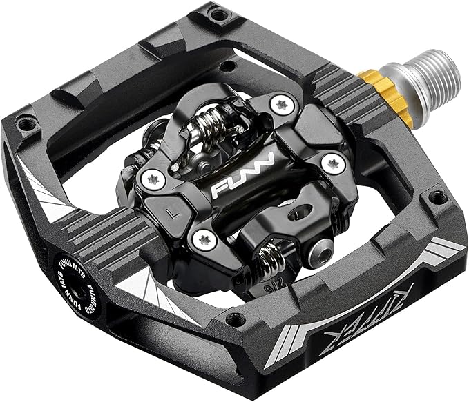 Funn Ripper Mountain Bike Clipless Pedals, Rocker Clip/Spring-Loaded Clip-in Mechanism, Compatible with SPD Cleats, 9/16" CrMo Axle Bicycle Pedals for MTB/Gravel Cycling