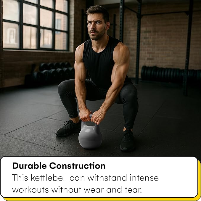 Kettlebell Kings Powder Coated Kettlebell Weights - 9-97 lb Strength Training Kettlebells for Men and Women - Hand Weights Workout Gym Equipment - Weights Set for Home Gym- New