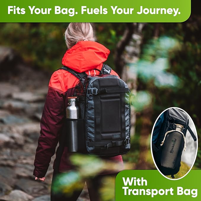 Blockhütte Vacuum Insulated Stainless Steel Water Bottle - 34 oz | Wide Mouth Insulated Metal Bottle for Cold Drinks | Perfect for Travel, School, Kids, Adults, Water Canteen, BPA-Free