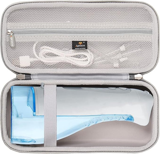 Aproca Grey Hard Storage Protective Case, for COSLUS Water Dental Flosser Portable Cordless Oral Irrigator F5020E and Accessories