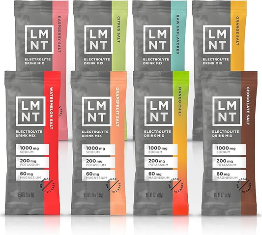 Drink LMNT Zero Sugar Electrolytes - Sample Pack | Drink Mix | 8-Count