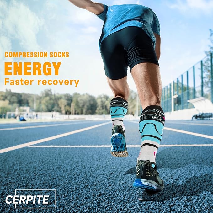 bropite Compression Socks for Women & Men Circulation-Support Knee High Socks 20-30 mmhg-Best for Running,Medical,Nurse,Travel