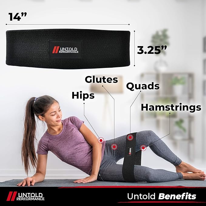 Heavy Resistance Bands - Hip Bands for Working Out, Premium Exercise Bands Resistance, Durable Resistance Bands for Strength, Flexibility & Glute Workouts