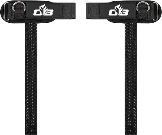 Ekkovision Weight Lifting Straps With Cuffed D Ring, Wrist Support for Men, Heavy Duty Thick Comfortable Lifting Straps, Secure Fit, Enhanced Grip, Straps for Weightlifting & Gym Training, Black