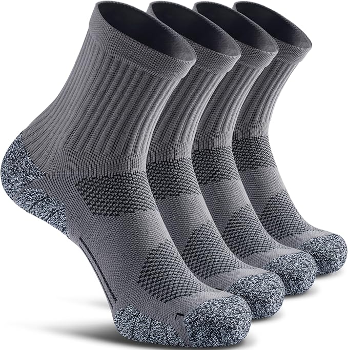 CWVLC Cushioned Compression Sport Quarter Socks for Men Women Youth