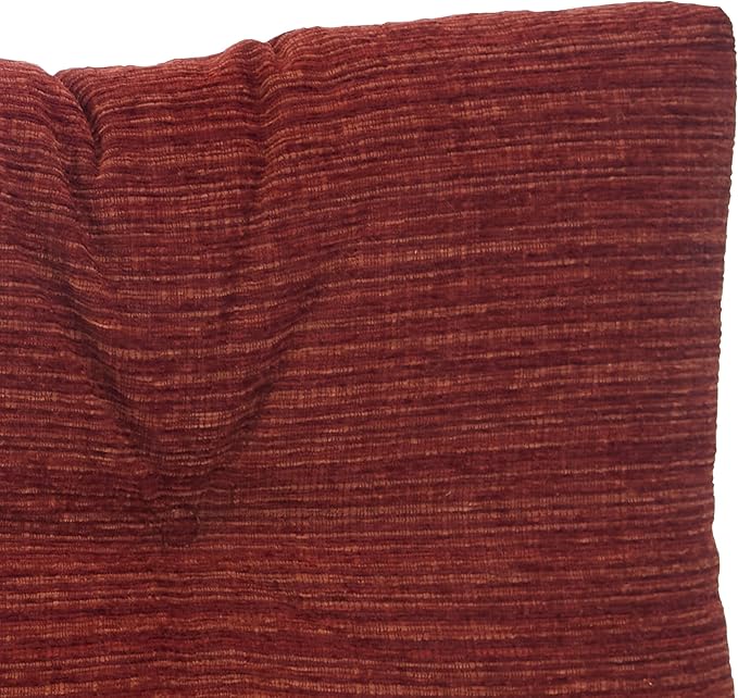 Klear Vu Corner Nook or Piano Seat Omega Non-Slip Tufted Bench Cushion for Indoor Furniture, Entryway Storage, Bay Window, 43 Inches, 17 Red