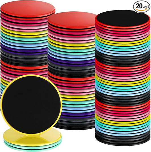 Jenaai Core Sliders Bulk Exercise Glider Discs Gifts for Group Training Classes Fitness Slider Workout Dual Sided AB Pads for Hiit Gym Carpet Hardwood Floor