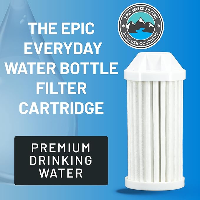 Epic Everywhere Bottle Filter Complete Filter | 1-Pack | 75 Gallon Total Life | 3-4 month Supply | Compatible with all Epic Water Bottles | Replaces Everyday and Outdoor (Cartridge Single)